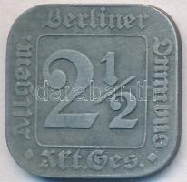 Német Birodalom ~1910-1920. 2 1/2Pf Zn "Általános Berlini Omnibus Részvénytársaság" T:2 German Empire ~1910-1920. 2 1/2 Pfennig Zn "Allgemeine Berliner Omnibus Aktiengesellschaft" C:XF