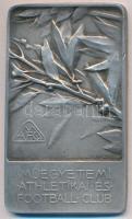 Maróti Géza (1875-1941) DN "Műegyetemi Athletikai és Football Club" jelzetlen Ag emlékplakett (48,36g/60x35mm) T:2