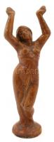Jelzés nélkül: Táncoló akt. Festett fém, m:20 cm