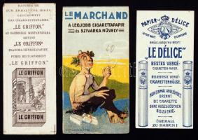 XX. század eleje, reklám számoló cédulák: dohányárut reklámozó cédulák, vegyes minőségben, 3db / Tobacco counting slip