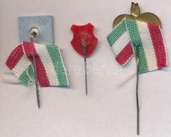 3db klf kitűző, DN "Erdélyért", "A Felvidékért", 1956-os címer T:2