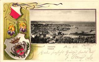 Trieste, Emb. floral litho