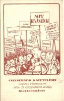Csecsemőink követelései; Amerikai Vöröskereszt Anya- és Csecsemővédő akciója Magyarországon / The American Red Cross propaganda in Hungary, Mother and child protective action, propaganda (EK)