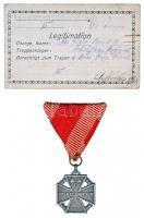 Osztrák-Magyar Monarchia 1916. "Károly-Csapatkereszt" cink kitüntetés mellszalaggal, a kit...