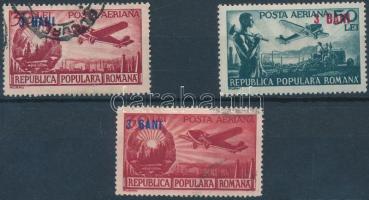 Airmail 3 diff. stamps, Légiposta 3 klf bélyeg