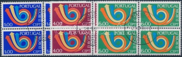 Europa CEPT sor 4-es tömbökben, Europa CEPT set in block of 4