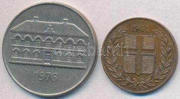 Izland 1961. 1a Br + 1976. 50K Cu-Ni T:2,2-
Iceland 1961. 1 Aurar Br + 1976. 50 Kronur Cu-Ni C:XF,VF