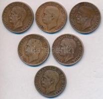 Olaszország 1920-1937. 10c Cu (6xklf) T:2-,3
Italy 1920-1927. 10 Centesimi Cu (6xdiff) C:VF,F