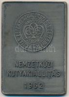 1962. "Nemzetközi Kutyakiállítás - Magyar Ebtenyésztők Országos Egyesülete / Caissot" fém emlékérem (72x50mm) T:2