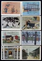 79 db főleg MODERN japán és jugoszláv városképes lap és motívumlap; művész, porcelán, folklór / 79 mostly modern Japanese and Yugoslavian town-view postcards and motive cards; art, porcelain and folklore