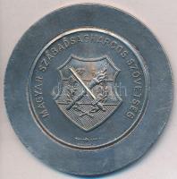 ~1950. "Magyar Szabadságharcos Szövetség" automobilos, ezüstözött fém emlékérem (56mm) T:2