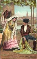 Bailes Andaluces, El Requiebro / Spanish folklore from Seville, dance, litho, Spanyol, sevillai folklór, táncos, litho