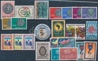 Coins 24 stamps with sets, Érme motívum 24 db bélyeg közte sorok