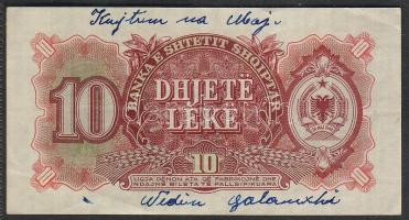 Albánia 1949. 10L hátlapon korabeli albán nyelvű megjegyzésekkel T:II+