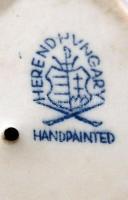 Óherendi kézzel festett kacsa, hibátlan, jelzett, m:7 cm / Handpainted numbered Herendi chinaware du...
