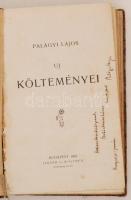 Palágyi Lajos: Új költeményei. Bp., 1901, Singer és Wolfner. A szerző személyre szóló dedikációjával...