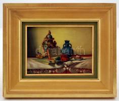 Ferenczy B.: Csendélet, olajfestmények,2db, keretezve, kép méret: 11x15cm