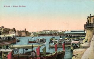 Malta, Grand Harbour, boats