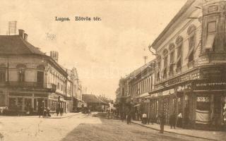 Lugos, Eötvös tér, a Klein testvérek kereskedése / square, shop (Rb)