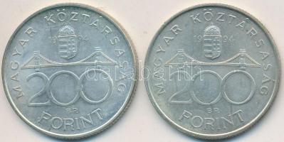 1994. 200Ft Ag "Deák" (2x) T:2,2-