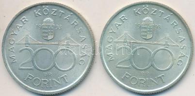 1993. 200Ft Ag "MNB" (2x) T:2