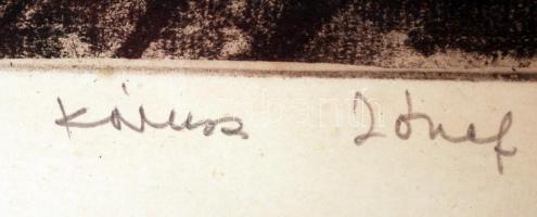 Kórusz jelzéssel: Balaton, pasztell, papír, paszpartuban, üvegezett fa keretben, 39,5×29,5 cm