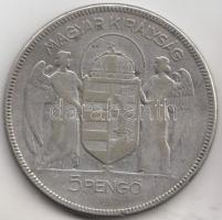 1930. 5P Ag "Horthy jobbra" T:3
Adamo P8