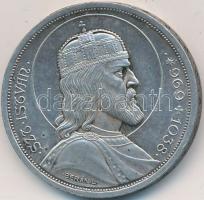 1938. 5P Ag "Szent István" T:2,2- Adamo P8.1
