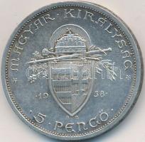 1938. 5P Ag "Szent István" T:2,2-
Adamo P8.1
