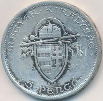 1938. 5P Ag "Szent István" T:2-
Adamo P8.1