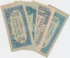 1944. 1P + 2P (3x) + 10P (2x) + 20P + 50P "A Vörös Hadsereg Parancsnoksága" T:vegyes