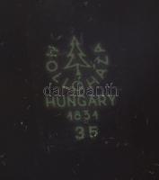 "MN Borsod Légterének Védelmében 1951-1986" Hollóházi emlék porcelánváza, matricás, jelzet...