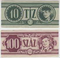 ~1960. 10 + 100 diákpénz T:II