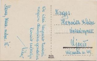 Hungarian folklore, floral greeting card, hand-made card