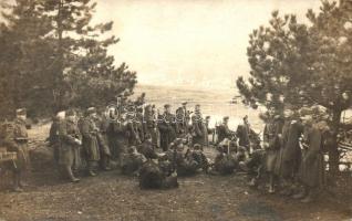 WWI K.u.K. infantry soldiers in the mountains group photo