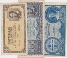 30db-os vegyes magyar bankjegy tétel, közte pengők és inflációs pengők T:vegyes