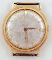 cca 1950 Arany omega karóra. 14 K arany tokkal, nem működő szerkezettel / Golden watch 14 C. Needs repair br.: 22g