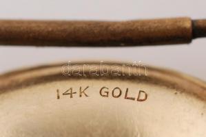 cca 1950 Arany omega karóra. 14 K arany tokkal, nem működő szerkezettel / Golden watch 14 C. Needs r...