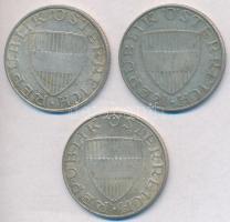 Ausztria 1957-1971. 10Sch Ag (3x) T:2,2-
Austria 1957-1971. 10 Schilling Ag (3x) C:XF,VF