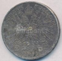 Ausztria 1913. 2K Ag "Ferenc József" T:2-,3 karc Austria 1913. 2 Corona Ag "Franz Joseph" C:VF,F scratched