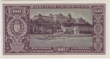 1945. 100P "BÜNTETÉS" szóban "N" felett lemezhiba T:I- hajtatlan