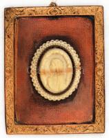 Antik szentkép "apáca munka" 110x85mm