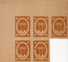 Okmánybélyegek 76db Próba- ill. Tévnyomat