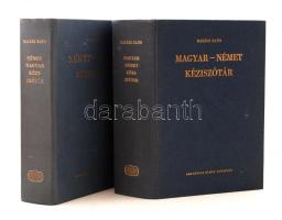 Halász Előd: Magyar-Német, Német-MAgyar Kéziszótár. Bp., 1985, Akadémiai Kiadó. Kiadói aranyozott egészvászon kötés, kissé kopottas állapotban.