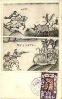 Ethiopian folklore, hunters; Sketch of a native person (EB)