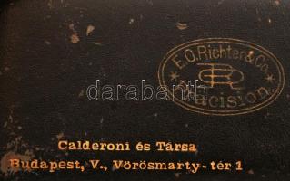 Calderoni és Társa körzőkészlet, saját dobozában, hiánytalan