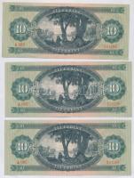 1962. 10Ft (3x) sorszámkövetők T:II,II- szép papír