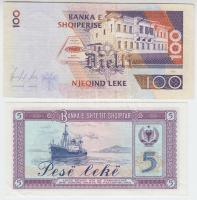 Albánia 1976. 5L + 1996. 100L T:I,III
Albania 1976. 5 Leke + 1996. 100 Leke C:UNC,F