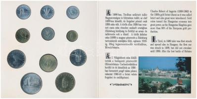 1993. 10f-200Ft 11x különféle db, szettben (egylapos betét), benne 200Ft Ag "MNB" T:BU
Ada...