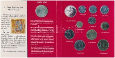 1994. 10f-100Ft 10xklf db + 200Ft Ag "Deák" dísztokos szettben T:BU